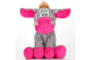 loncoldy Plush Chew Toys for Large Dogs, Tough Crinkle Stuffed Animal Squeaky Interactive Toys for Small Medium Large Dogs, Keep Them Busy, Big Pet Toys