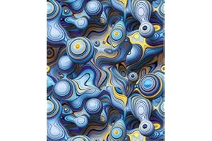 STColor Art002-4-Water Transfer Printing/Hydrographics/Hydro Dipping Film-Geometric Fantasy (Blue)-50cm Widthx400cm Length