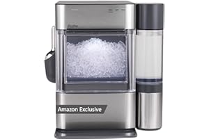 GE Profile Opal Ultra, Countertop Nugget Ice Maker, 1 Gal XL Side Tank, *Amazon Exclusive*, 38 lbs/Day, Pebble Pellet Crushed Ice Machine, WiFi Stainless Steel
