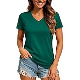 TACVASEN Women's V-Neck T Shirts Short Sleeve UPF 50+ Sun Protection Performance Quick Dry Athletic Workout Tee Tops