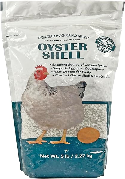 Pecking Order Oyster Shell - Calcium Supplement to Support Laying Hens and Strong Egg Shell Development (5 LB) 8 (Packaging M