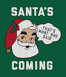 Tipsy Elves Green Santa Claus is Coming to Town