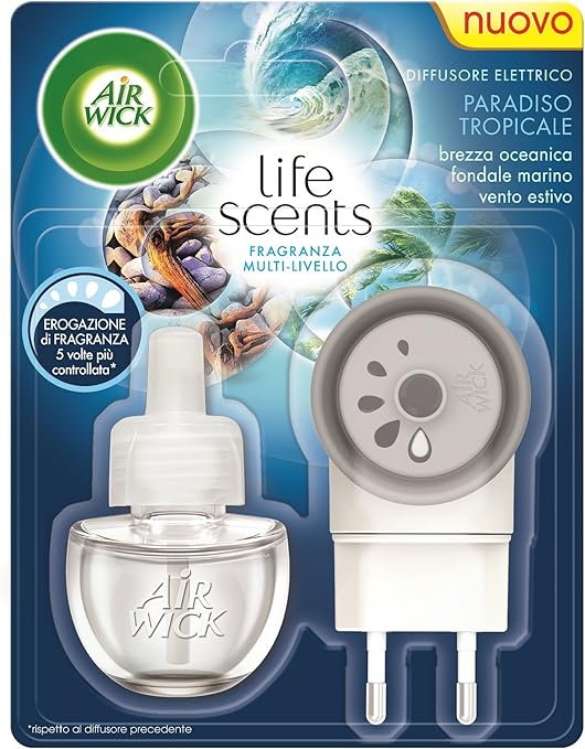 Air Wick Base Life Scents Diffusore Elettrico e Ricarica, Paradiso