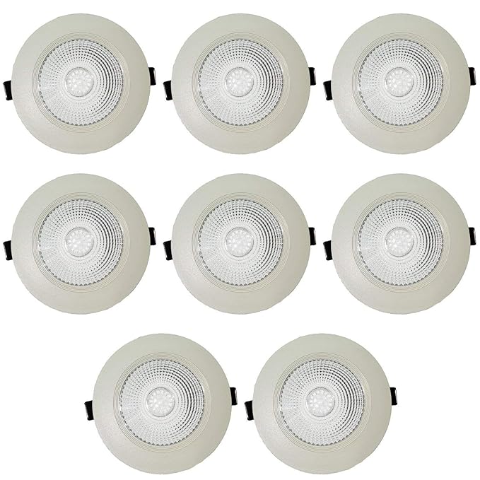 Azka LED Down Light, Round Panel COB Ceiling Light 7W Whom White (Pack of 8)