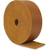 Jack&Chris 72.5 Inches Long Leather Straps for Crafts, 1 Inch Wide Leather Strips, Full Grain Leathers for DIY Arts & Craft Projects, Ropes, Light Brown