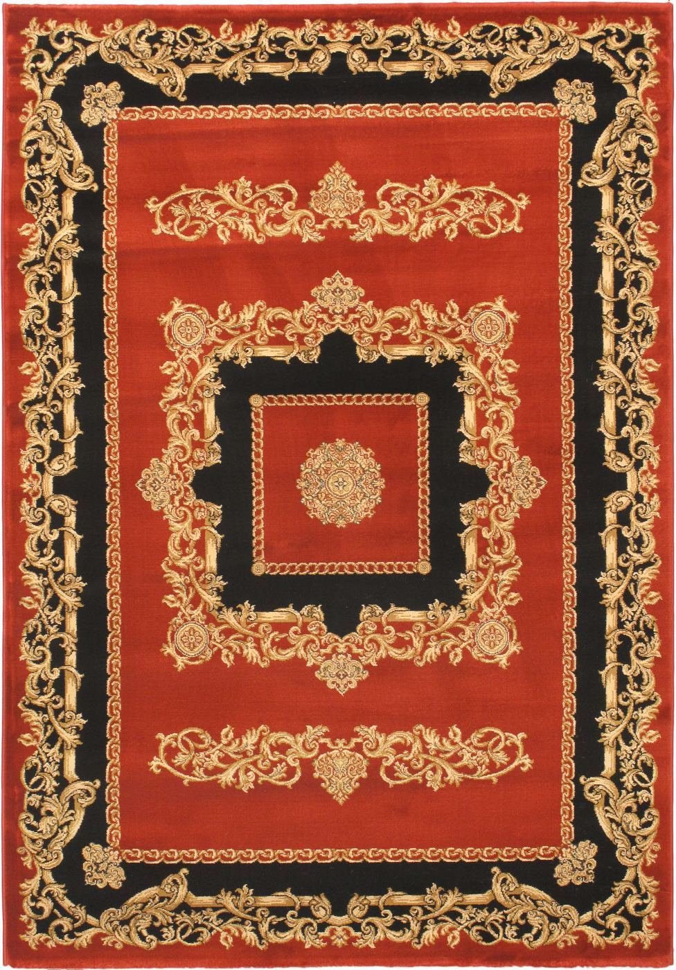 4'4" X 6'3" Royale Traditional Dark Red Area Rug Baby