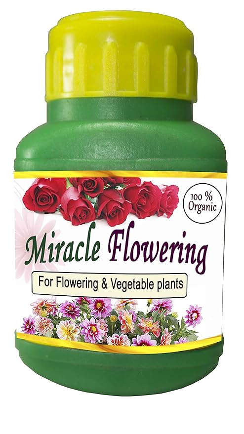 Jio Green garden Store Miracle Flowering Organic Liquid Fertilizer for All Flowering Fruits and Vegetable Plants 125 ml