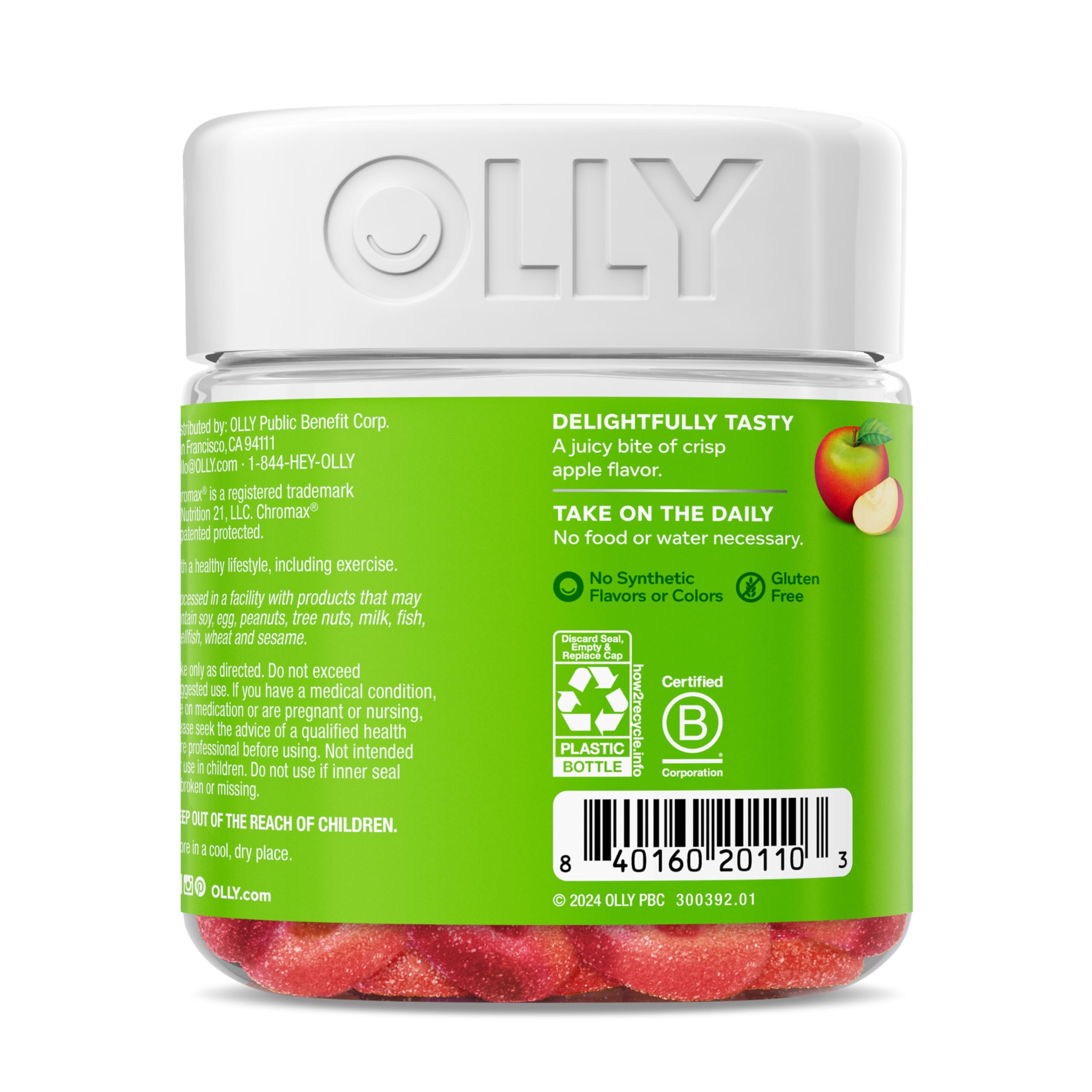 OLLY Metabolism Gummy Rings, Apple Cider Vinegar, Vitamin B12, Chromium, Energy and Digestive Health, Chewable Supplement, Apple Flavor - 30 Count - Image 8