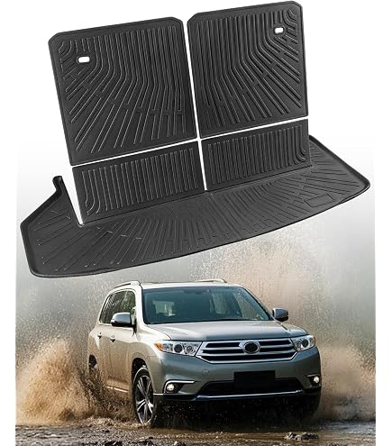 Bandeja De Maletero Impermeable Para Toyota Highlander 2008-2013, Ajuste Perfecto Y Antideslizante