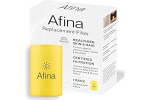 Afina A-01 Replacement Filter for Afina Filtered Showerhead - High Pressure Shower - Reduces Dry Itchy Skin, Dandruff, Eczema