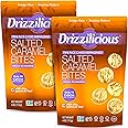 Drizzilicious Mini Rice Cakes Salted Caramel - Rice Crisps, Healthy Snack for Adults & Kids, Flavored Rice Cakes, Vegan, Gluten Free, Allergen Free, 90 Calories Per Serving - 4 oz (Pack of 2)