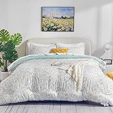 SLEEP ZONE Queen Size Comforter Set Duvet Insert, Down Alternative 3 Pieces Comforter, Washable, Soft and Breathable Bedding 