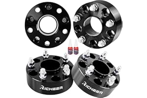 Richeer 2 inch 5x5 Wheel Spacers for 2018-2024 Wrangler JL, 2011-2024 Grand Cherokee WK2 WL, 2019-2024 Gladiator JT, 2011-2023 Durango with 14x1.5 Studs & 71.5mm bore