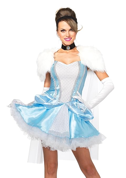 Leg Avenue 85406 - Slipper-Less Cinderella Damen kostüm, Größe S (Blau Weiss)