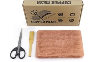 5 Inch × 26 ft Copper Mesh Rodent Control Kit, 100% Pure Copper Roll with Scissors & Trowel, Professional Pest Barrier for La