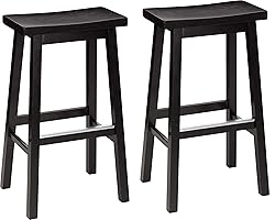 Amazon Basics Solid Wood Saddle-Seat Kitchen