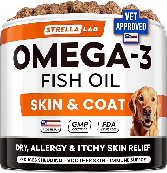 STRELLALAB OMEGA 3 FOR DOGS – (180CT) FISH...