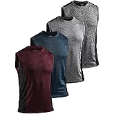 AMVELOP 4 Pack Men's Workout Tank Tops Sleeveless Quick Dry Gym Muscle Shirts