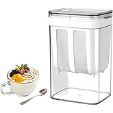 Yogurt Strainer—[1.16QT/ 0.29GAL] Total & [0.55QT/0.1375GAL] Filter, Greek Yogurt Strainer Yogurt Press, BPA-Free PP Strainer