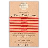 Shonyin 7 Knots Red String Bracelet Good Luck Protection Gift Kabbalah Thread Handmade String Bracelets for Women Men Family