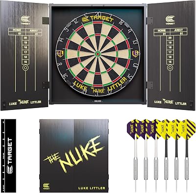 Target Darts Luke Littler Cabinet & Dartboard Set Target Luke Littler Edition
