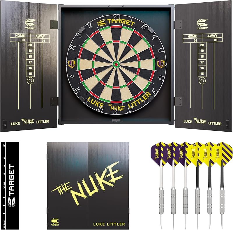 Target Darts Luke Littler Cabinet & Dartboard Set Target Luke Littler Edition