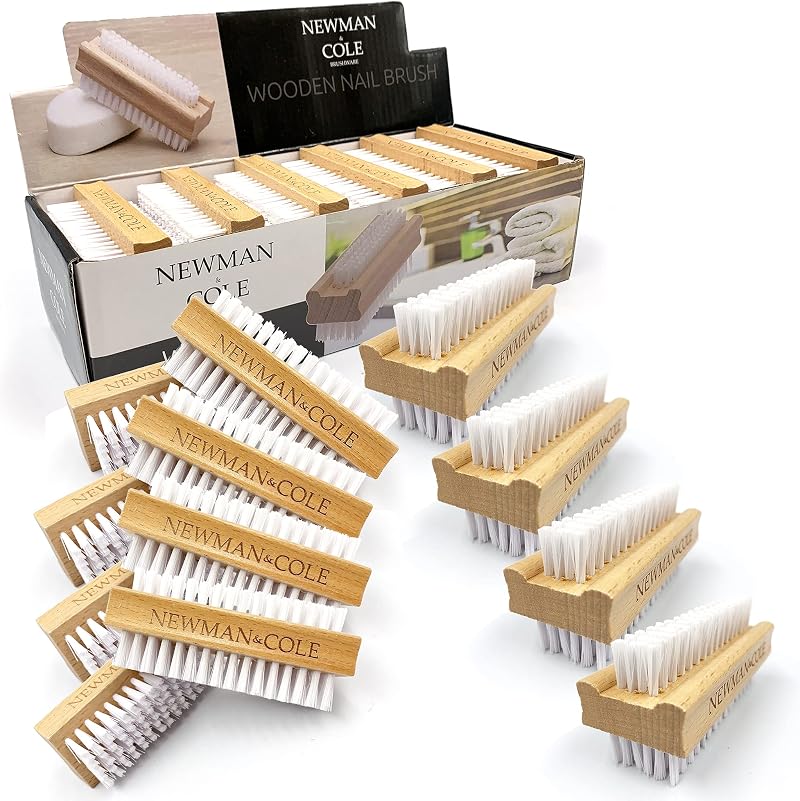 Newman and Cole Wooden Nail Brush Double-Sided, Box of 12