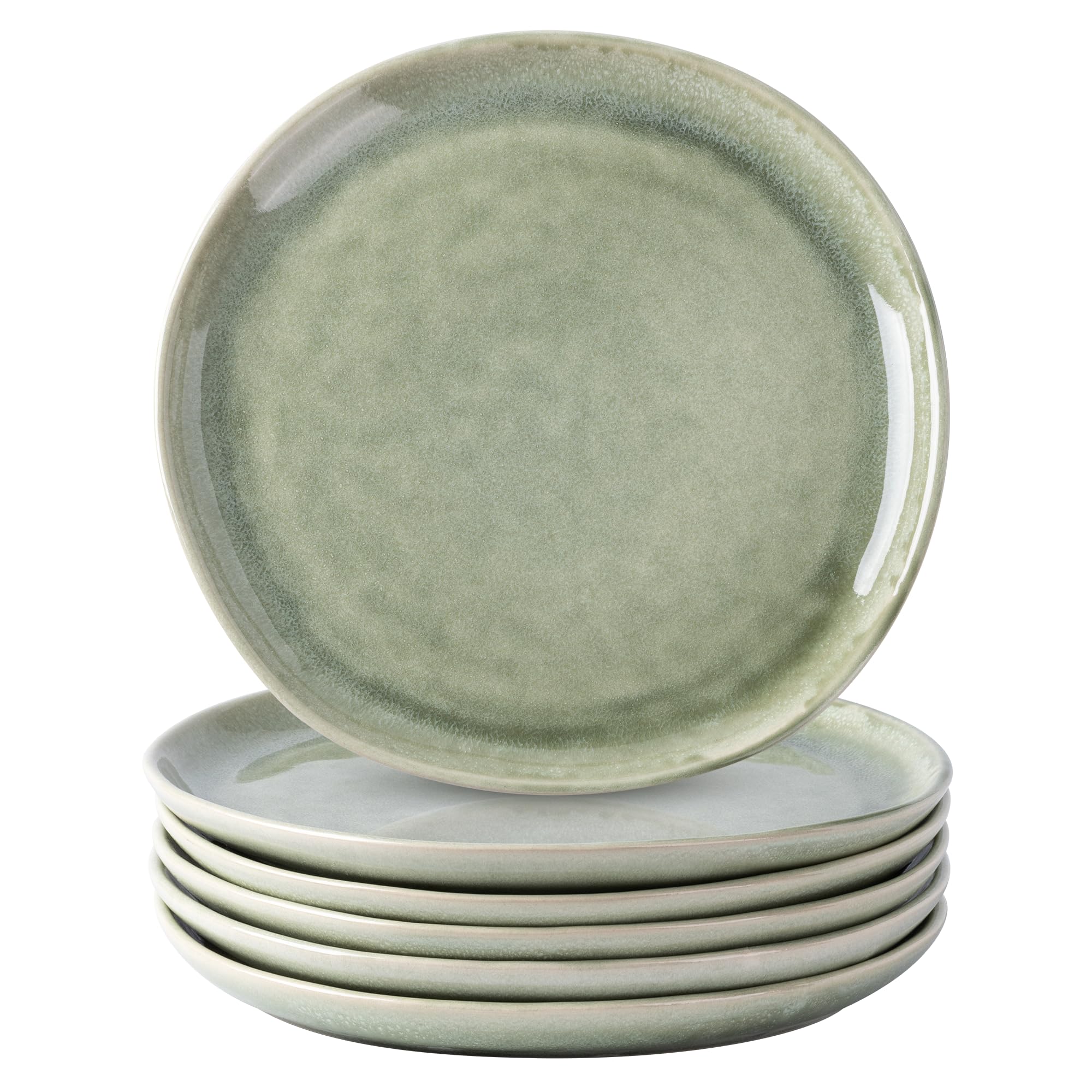 Photo 1 of AmorArc Ceramic Plates Set of 6, 8.5 Inch Handmade Reactive Glaze Stoneware Plates set for Dessert, Salad, Appetizer,Dinner Microwave & Dishwasher Safe, Scratch Resistant