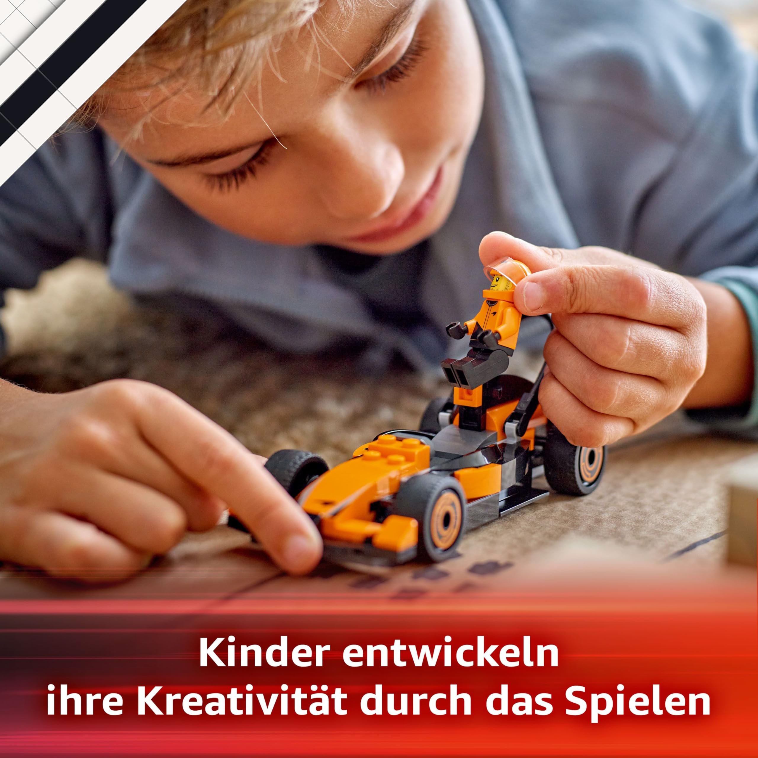 LEGO City F1 Rennfahrer mit McLaren Rennauto - Spielzeug Formel 1 Modell mit Rennwagen und Minifigur - Kleines Geschenk für Jungen und Mädchen ab 6 Jahren oder Motorsport Fans 60442 5