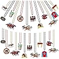 Landical 24 Pcs Festive Derby Bead Necklace Derby Necklace Horse Long Pendant for Horsing Racing Party Supplies Costume Accessories Outfit Gifts