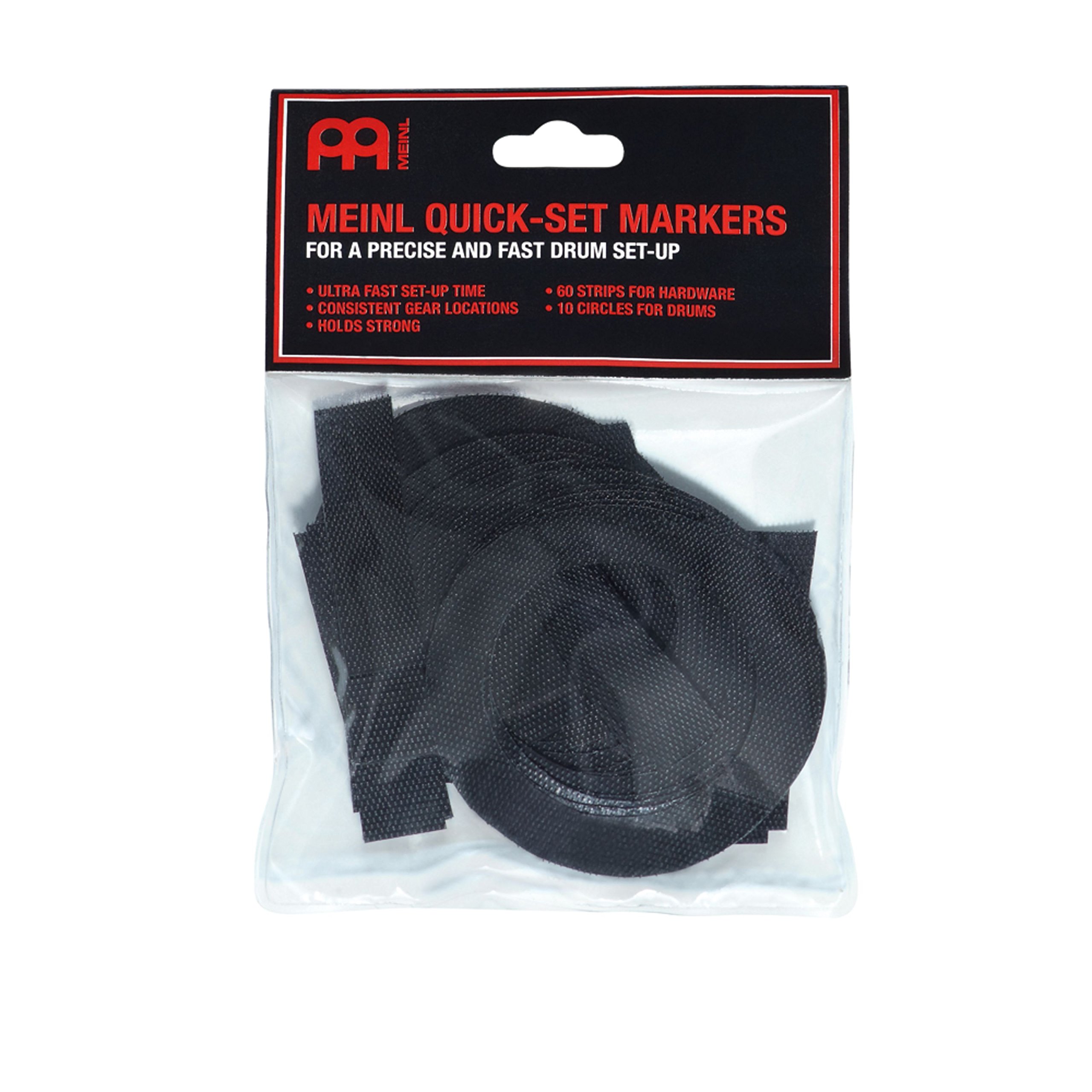 Meinl Cymbals Quick Set Markers – 70 pieces for marking the position of your Setup Hardware – Drum Kit Accessories – Black (MQSM)