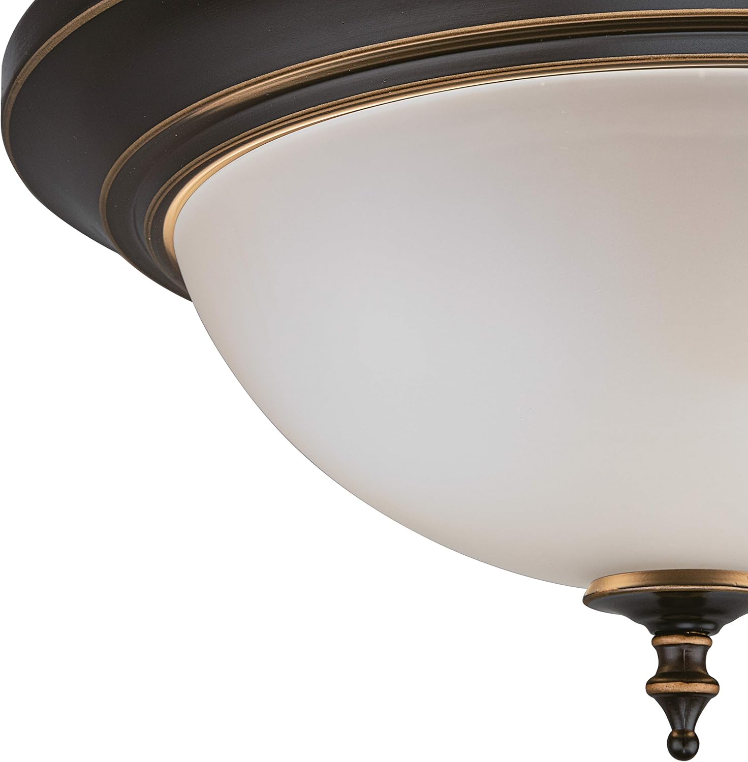 Westinghouse Lighting 6304840 Harwell 33 cm Indoor Flush Mount Ceiling Fixture, Amber Bronze Finish with Frosted Glass - Image 5