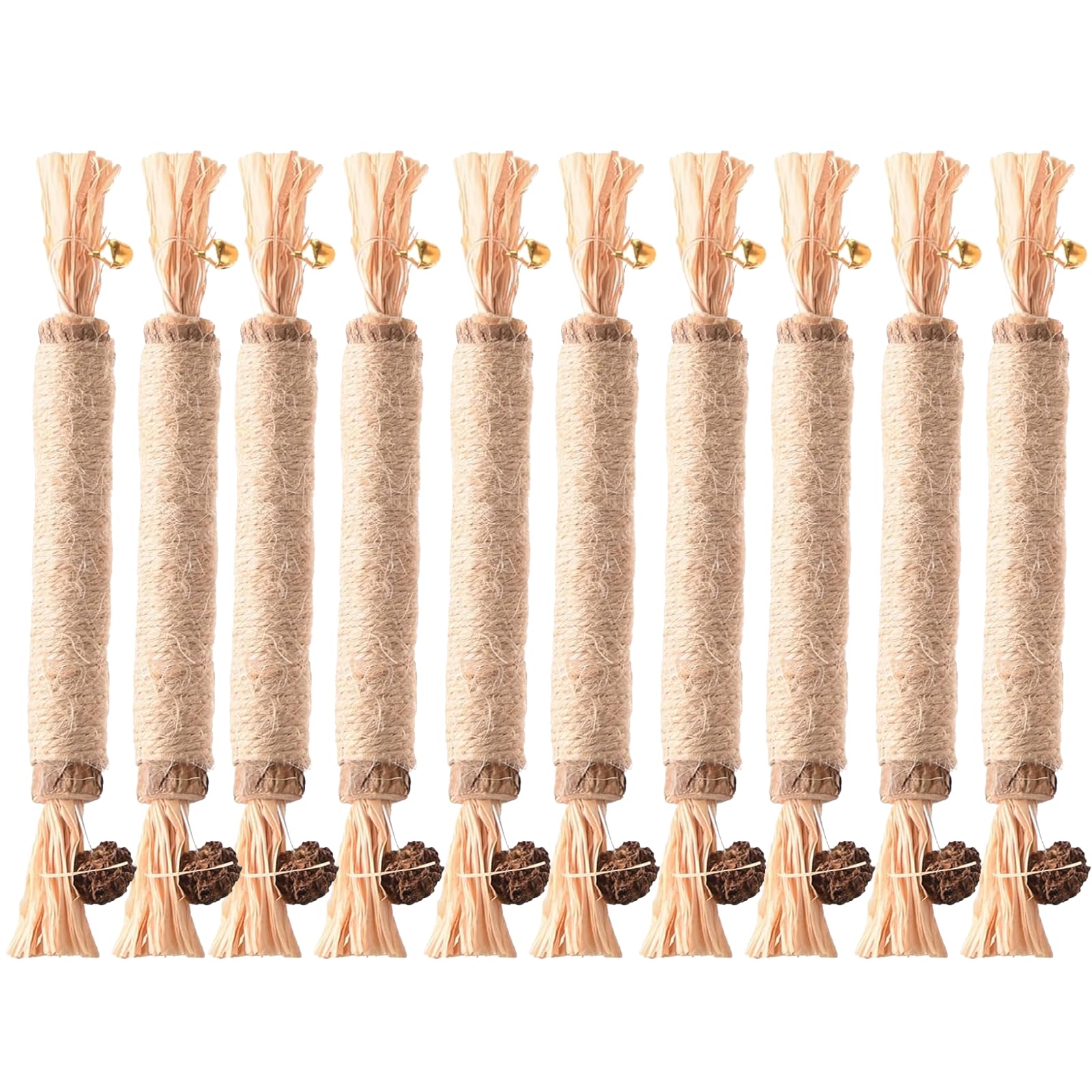 POPAPIE 10Pcs Catnip Toys for Cats Natural Silvervine Chew Sticks for Indoor Cats Catnip Sticks for Kitten Cat Chew Sticks for Teeth Cleaning and Stress Release