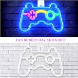 HOTUT Neon Sign Game Neon Light Blue USB Battery Powered 9.7x6.5 in Wall Decor view 5