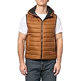 HUGO mens Contrast Logo Hooded Nylon Padded Vest