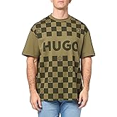 Hugo Mens Big Logo Checkered T-Shirt