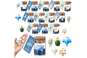 Fumete 35 Set Employee Appreciation Gifts Bulk for Coworkers Staff Teacher Appreciation Bulk Positive Desk Pets Animal Pun Note Cards Office Christmas Thank You Gifts for Team Volunteer (Sea)