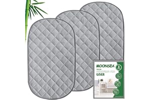 Diaper Changing Pad Liner Non-Slip, Waterproof Terry Mat Changing Pad Cover Liner, Quilted Absorbent Bassinet Liners Washable