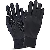TrailHeads Lightweight Running Gloves for Men – Moisture Wicking & Touchscreen Gloves for Men with Anti-Slip Grip – Ideal for Cool Weather Workouts & Outdoor Activities