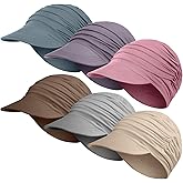 Jamntower 6 Pcs Chemo Cancer Hat for Women Breathable Bamboo Newsboy Baseball Cap Soft Headwear for Cancer Patient Hair Loss