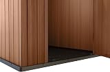 Keter Darwin 4x6 Garden Shed Natural Wood-Look Evotech Composite view 8
