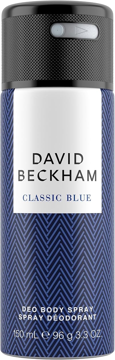 David Beckham Classic Blue Deodorant Body Spray Men 150 ml 3 Pack