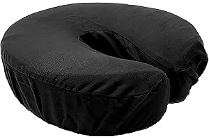 Therapist's Choice® Premium Deluxe Microfiber Massage Table Face Cradle Covers, 4pcs per Package (Black)