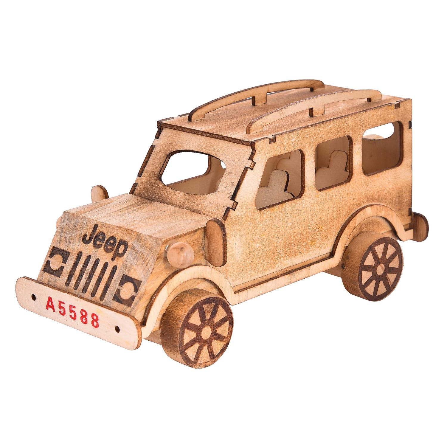 wooden jeep toy