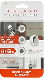 KeySmart The KeyCatch Sticky by ®: A Modern Magnetic Key Rack (3 Pack)