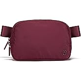 Pander Two Way Zipper Fanny Pack Nylon Everywhere Belt Bag for Women, Water Repellent Waist Packs, Crossbody Bags with Adjustable Strap (Red Merlot).