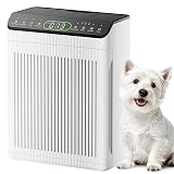 Air Purifiers for Home Large Room up to 2200sq.ft with Washable Filters, EVALIT Air Purifiers for Bedroom with Fragrance, PM 2.5 Display Air Quality Sensor for Smoke Dust Odors, White, 1Pack+3Modes