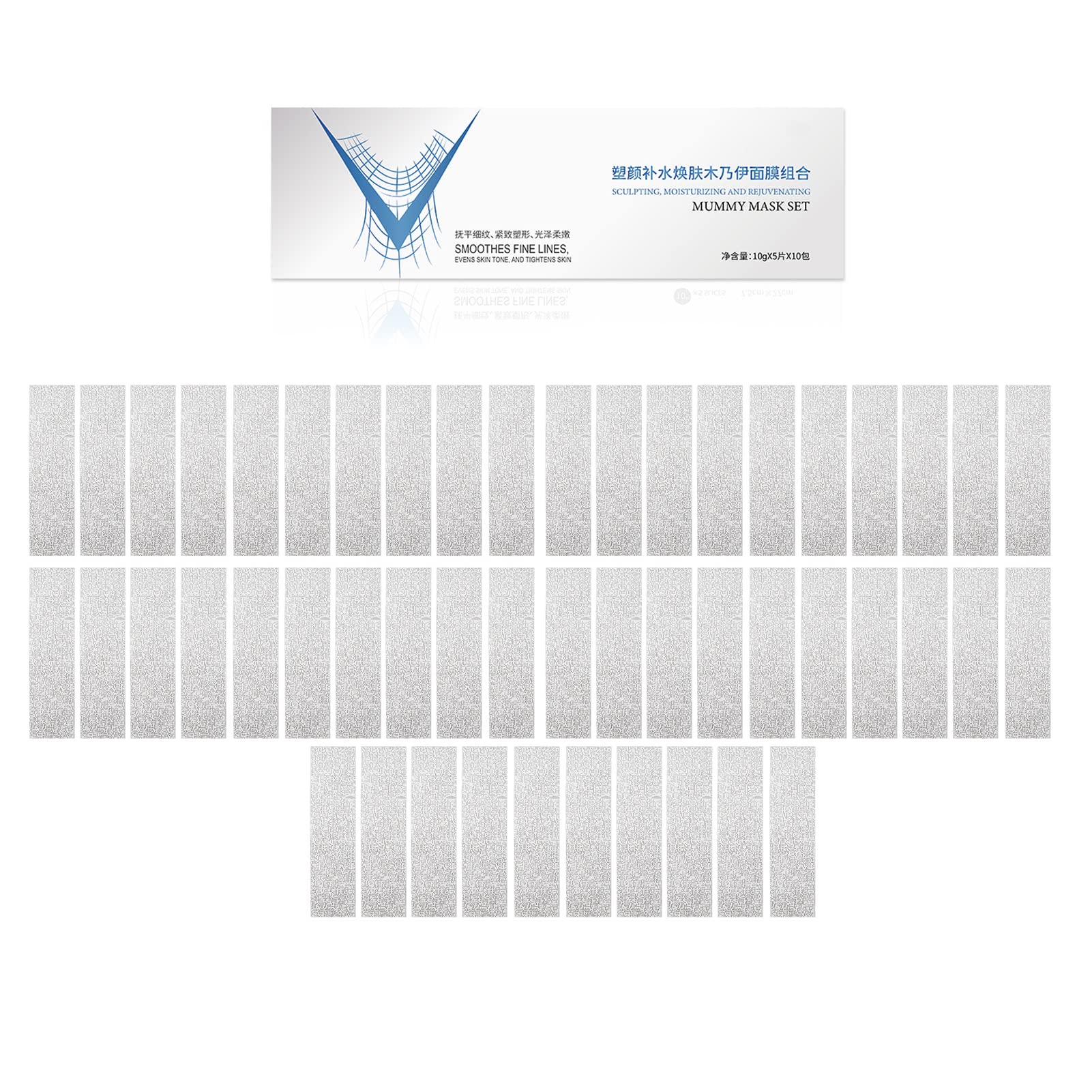 Plaster Mask, Firming Lifting V Face Plaster Mask, Skin Care Facial Slimming Mask, Firming Hydrating Bandage Plaster Mask, Anti Aging Anti Wrinkle Hydrating Bandage Mask