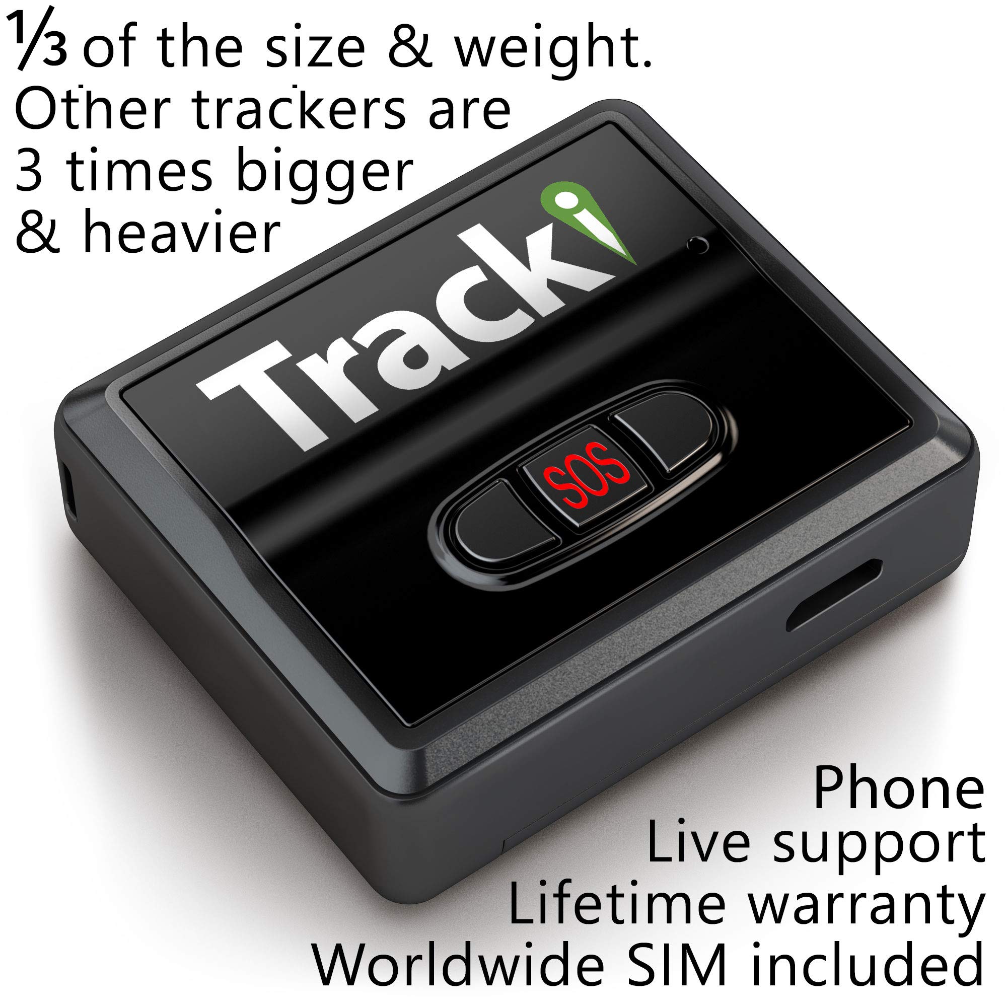 Tracki 2020 Model Mini Real time GPS Tracker. Full USA & Worldwide