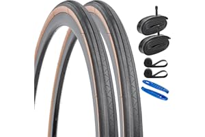 YUNSCM 2-PCS 27 inch Bike Tires 27x1 1/4 (32-630) Compatible with 27x1 1/4 27x1 1-4 Road Bike Bicycle Tires